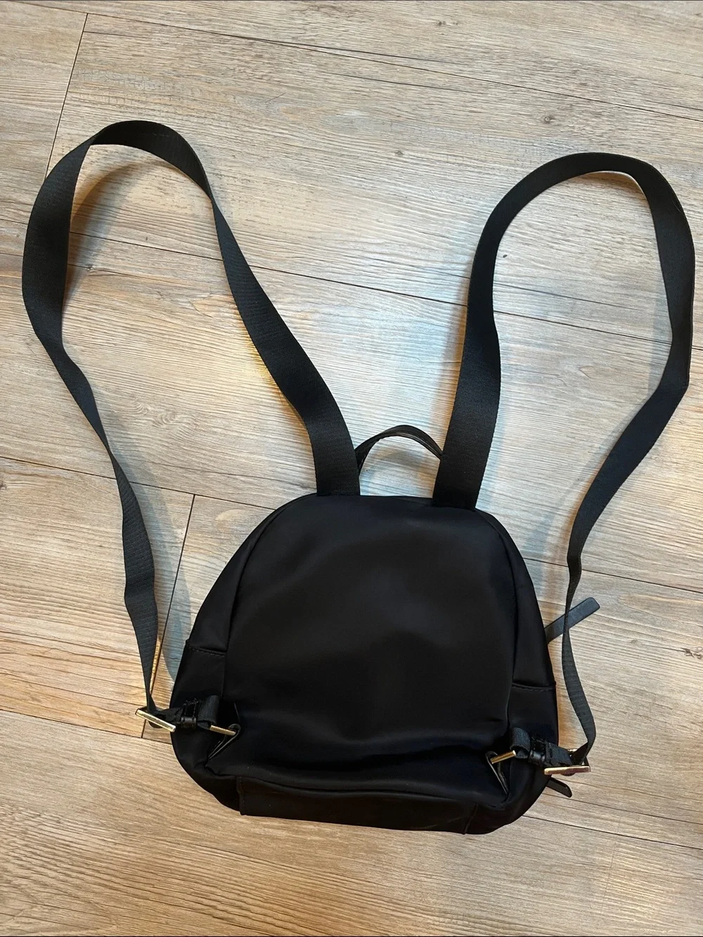 Kate Spade New York Black Mini Backpack with Gold Hardware